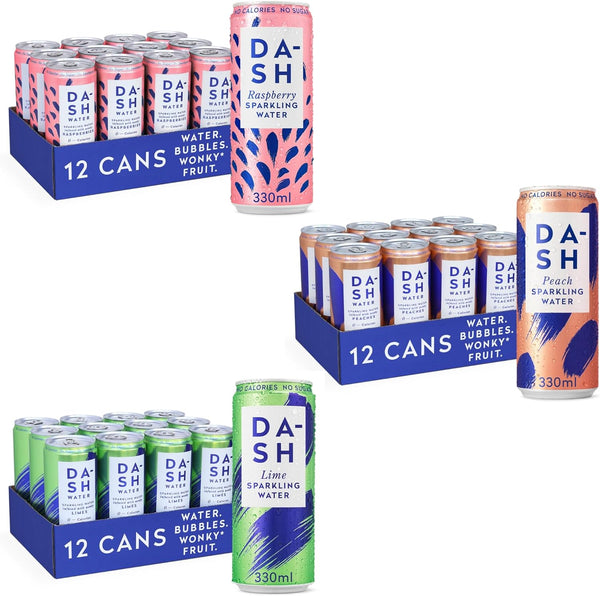 DASH Water Mixed Pack X 16 – Flavoured Sparkling Spring