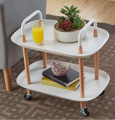 Home Three-Layer Removable Dining Trolley Home Kitchen Storage Shelf Multi-Function Utility Metal Cart